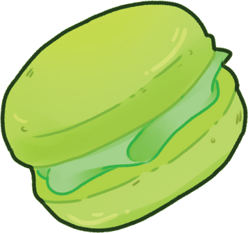 Green Macaron Illustration